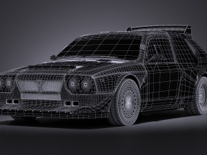 Lancia Delta S4 Rally Car Modello 3D