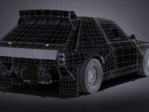 Lancia Delta S4 Rally Car Modello 3D