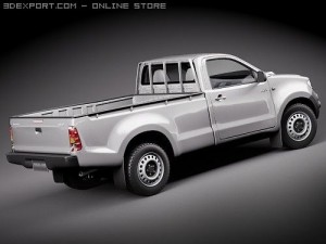 Toyota Hilux Single Cab 2009 Modelo 3D