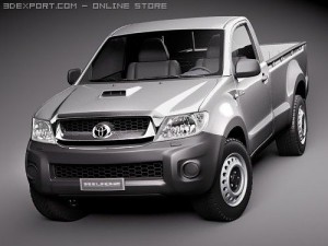 Toyota Hilux Single Cab 2009 Modelo 3D