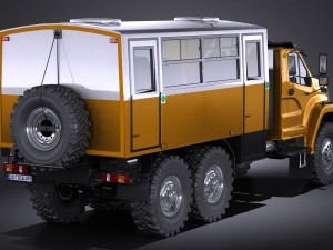 Gaz Ural Next 2015 Rotational Bus Modèle 3D