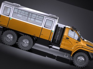 Gaz Ural Next 2015 Rotational Bus Modèle 3D