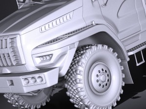Gaz Ural Next 2015 Rotational Bus Modèle 3D