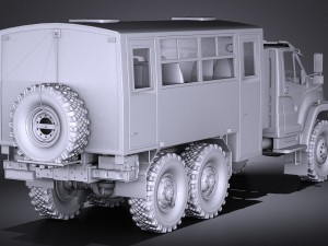 Gaz Ural Next 2015 Rotational Bus Modèle 3D