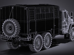 Gaz Ural Next 2015 Rotational Bus Modèle 3D