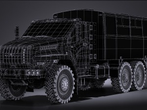 Gaz Ural Next 2015 Rotational Bus Modèle 3D