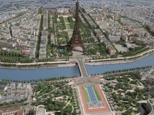 Paris City Eiffel Tower 3D Model