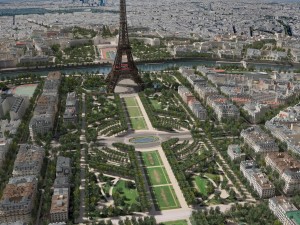 Paris City Eiffel Tower 3D Model