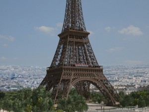 Paris City Eiffel Tower 3D Model