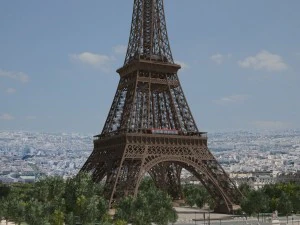 Paris City Eiffel Tower 3D Model