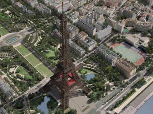 Paris City Eiffel Tower 3D Model