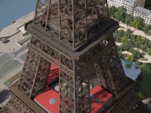 Paris City Eiffel Tower 3D Model