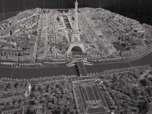 Paris City Eiffel Tower 3D Model