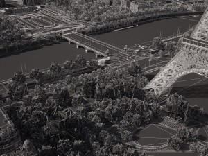 Paris City Eiffel Tower 3D Model