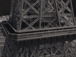 Paris City Eiffel Tower 3D Model