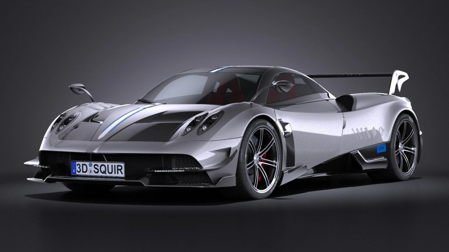 Pagani Huayra BC 2016 3D Model .c4d .max .obj .3ds .fbx .stl .blend 
