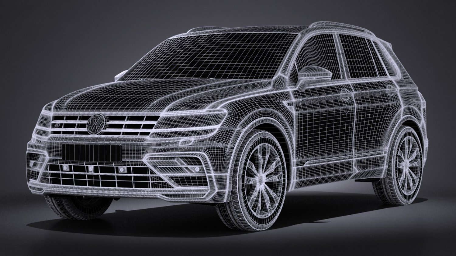 Volkswagen Tiguan R-line 2017 3D model - Download Vehicles on