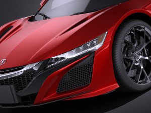 Acura NSX 2016 vray Modelo 3D