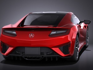 Acura NSX 2016 vray Modelo 3D