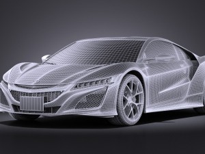 Acura NSX 2016 vray Modelo 3D