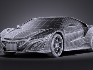 Acura NSX 2016 vray Modelo 3D