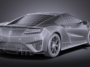 Acura NSX 2016 vray Modelo 3D