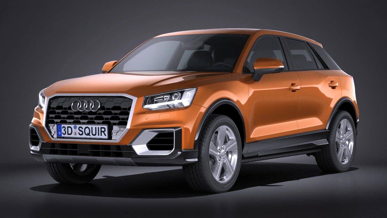Audi Q2 2017 3D Model .c4d .max .obj .3ds .fbx .stl .blend 