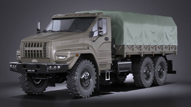 Gaz Ural Next 2015 Military 3D Modell .c4d .max .obj .3ds .fbx .stl .blend 