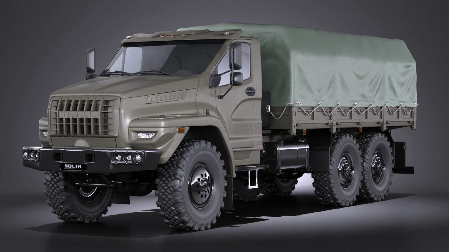 Gaz Ural Next 2015 Military 3D Model .c4d .max .obj .3ds .fbx .stl .blend