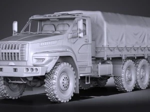 Gaz Ural Next 2015 Military 3D Model
