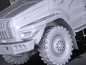 Gaz Ural Next 2015 Military 3D Modell