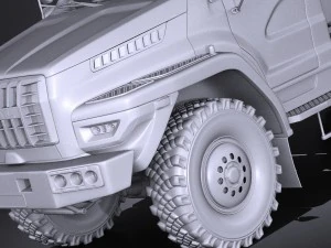 Gaz Ural Next 2015 Military 3D Model