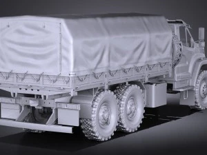 Gaz Ural Next 2015 Military 3D Model
