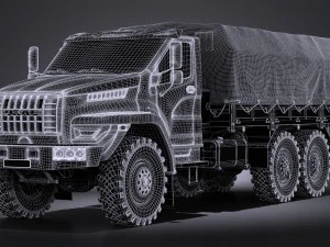 Gaz Ural Next 2015 Military 3D Model