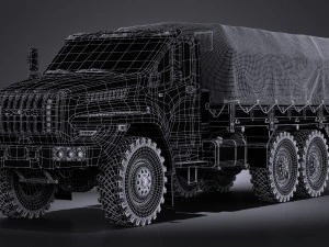 Gaz Ural Next 2015 Military 3D Model