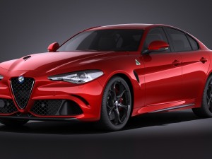 Alfa Romeo Giulia 2016 vray 3D Model