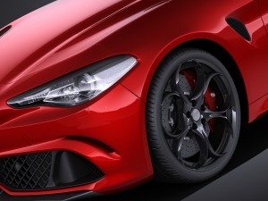 Alfa Romeo Giulia 2016 vray Model 3D