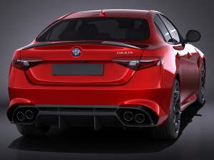 Alfa Romeo Giulia 2016 vray Model 3D