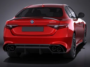 Alfa Romeo Giulia 2016 vray 3D Model