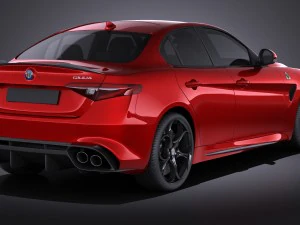 Alfa Romeo Giulia 2016 vray 3D Model