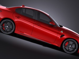 Alfa Romeo Giulia 2016 vray Model 3D