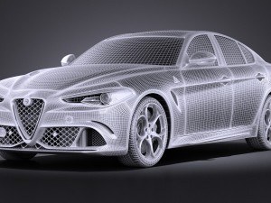Alfa Romeo Giulia 2016 vray Model 3D