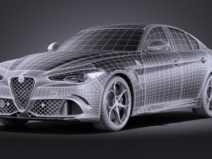 Alfa Romeo Giulia 2016 vray Model 3D