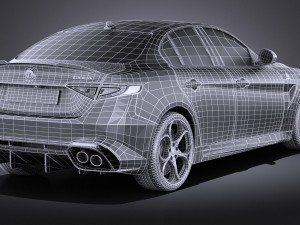 Alfa Romeo Giulia 2016 vray Model 3D