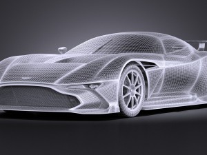 Aston Martin Vulcan 2016 vray Modelo 3D
