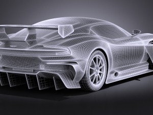 Aston Martin Vulcan 2016 vray Modelo 3D