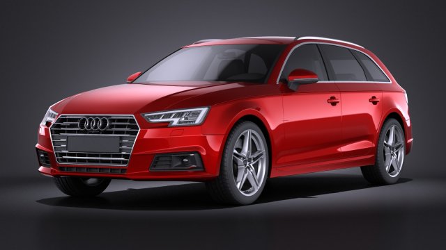 Audi A4 Avant 2016 vray Modelo 3D .c4d .max .obj .3ds .fbx .stl .blend