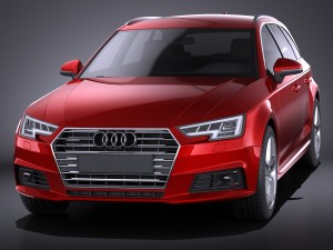 Audi A4 Avant 2016 vray Modelo 3D