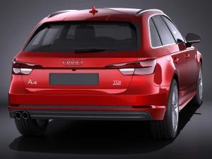 Audi A4 Avant 2016 vray 3D Model