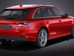 Audi A4 Avant 2016 vray Modelo 3D